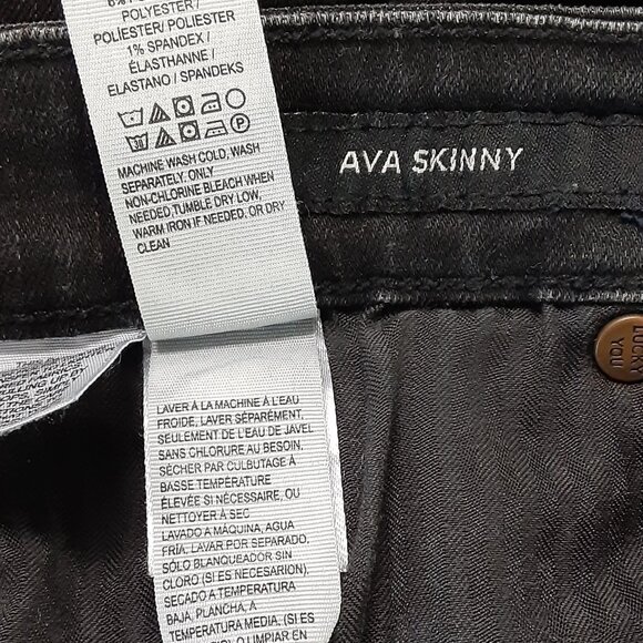 Lucky Brand Black Denim Mid Rise Ava Skinny Size 8/29 A Ankle Stretch Zip Fly - Picture 12 of 12
